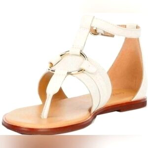 Gibson*Latimer Jaylee Embossed Circle Ornament Sandals☆